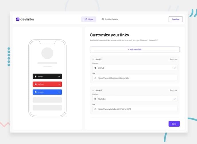 Link Sharing App preview